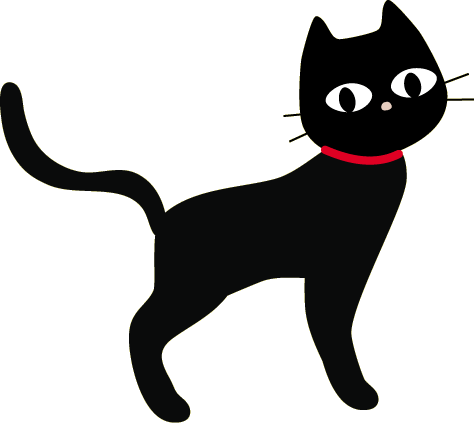 黒猫のイラスト